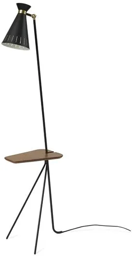 Warm Nordic Cone Gulvlampe med Bord Sort Noir
